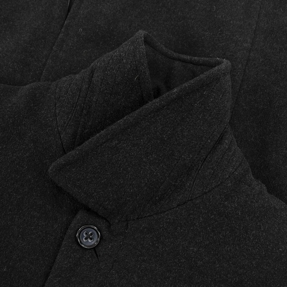 Banana Republic Charcoal Grey Wool Cashmere Lined Vented Overcoat - Picture 5 of 10